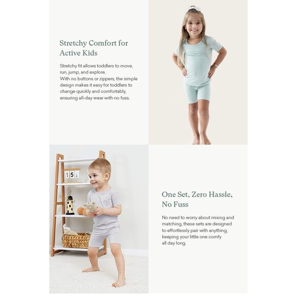 PurComfy Bamboo Pajama Set Blush and Lilac Size 3T Toddler Baby Girl NWT 2pc NEW - Picture 8 of 9